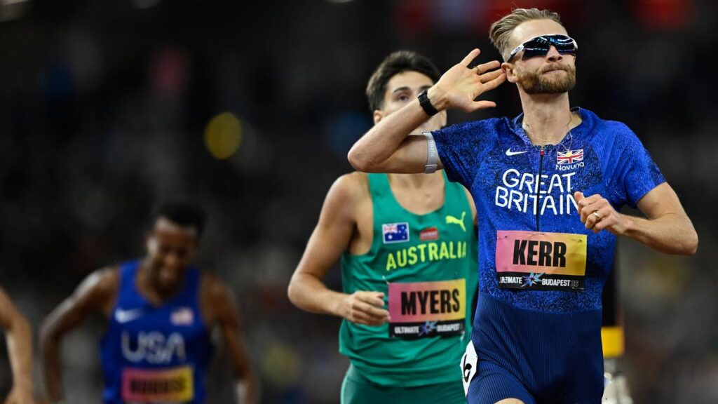 Josh Kerr, proved just too strong for Australia’s Cameron Myers in the Ultimate Championship 1500m.
