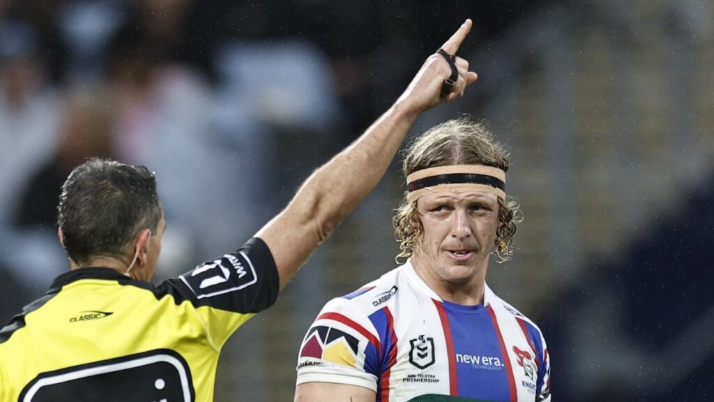 Phoenix Crossland has been sent off in the preliminary final against Penrith.
