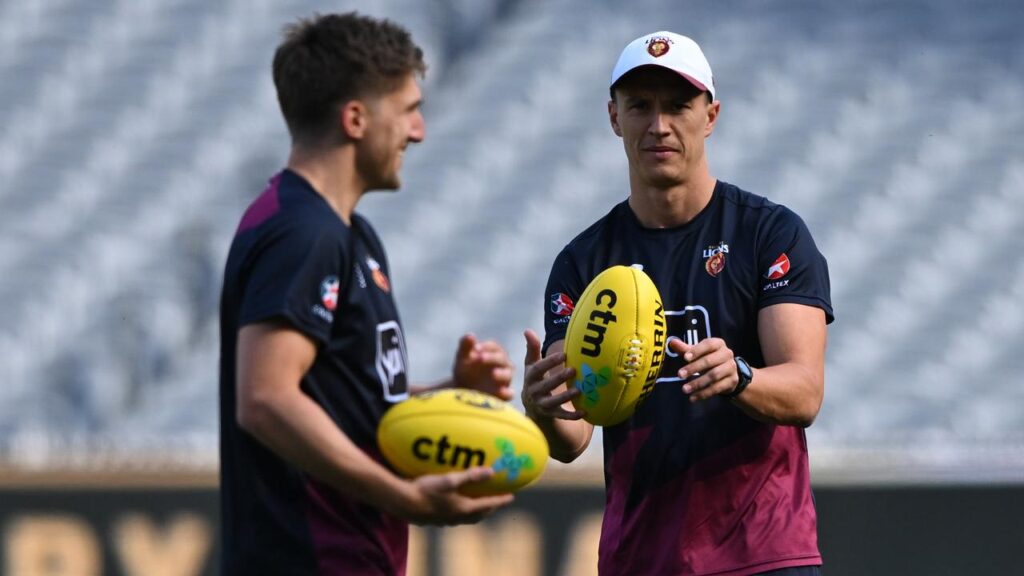 Brisbane’s Zac Bailey and Hugh McCluggage sharpen up ahead of the preliminary final.
