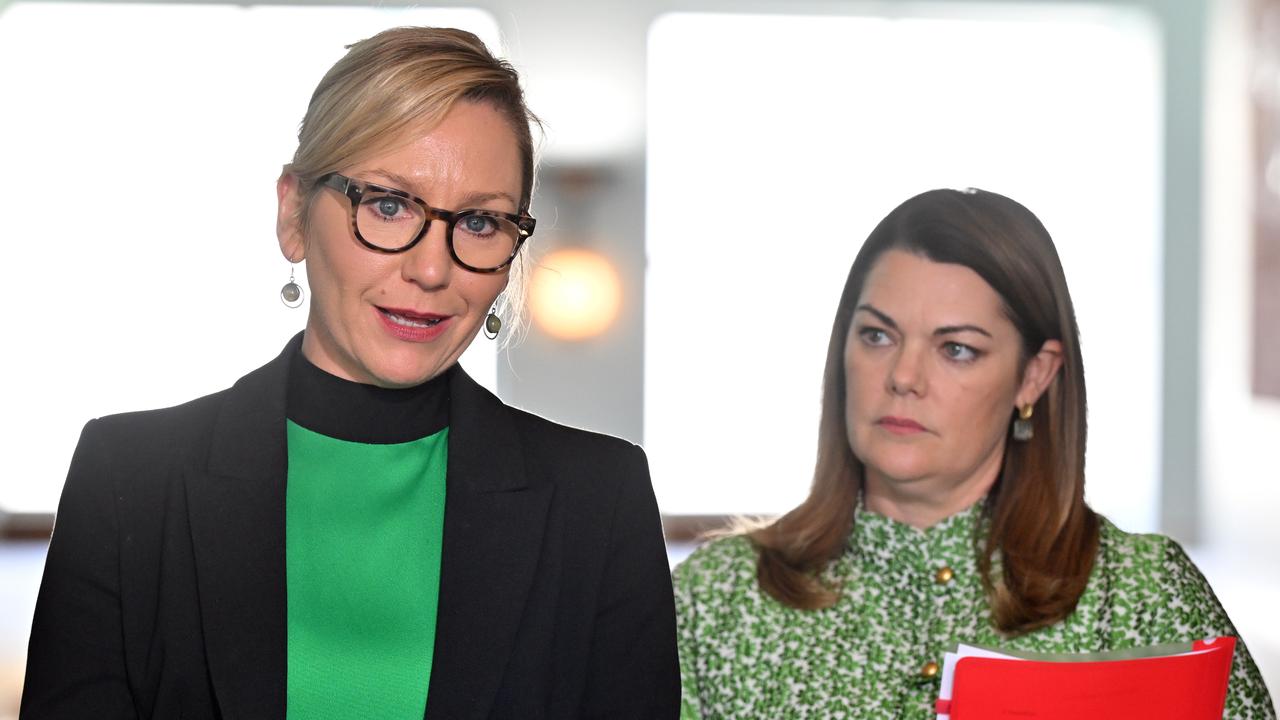 Larissa Waters and Sarah Hanson-Young (file image)