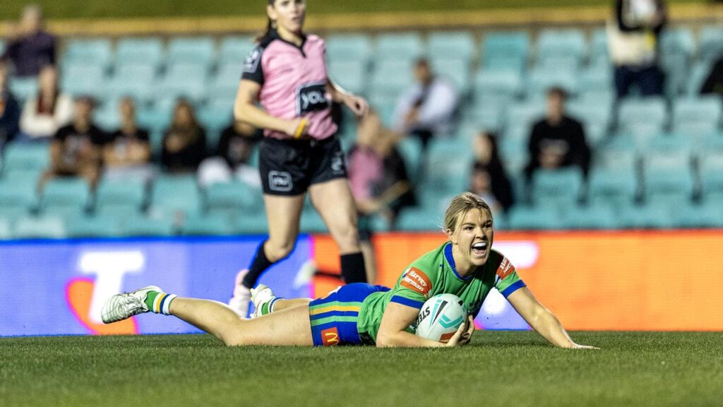 Jordyn Preston sealed victory for Canberra over Wests Tigers, and an NRLW finals berth.
