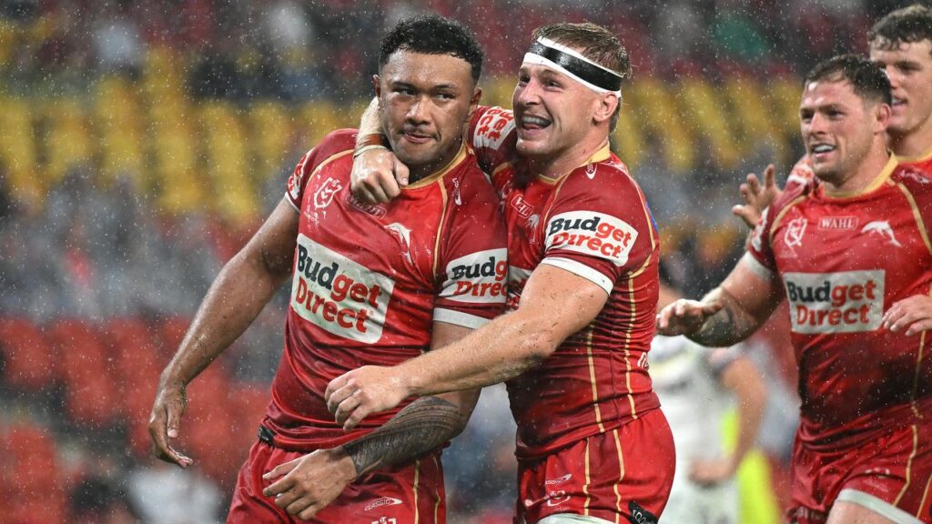 The Dolphins are thrilled Kulikefu Finefeuiaki (left) has signed on for two more seasons.
