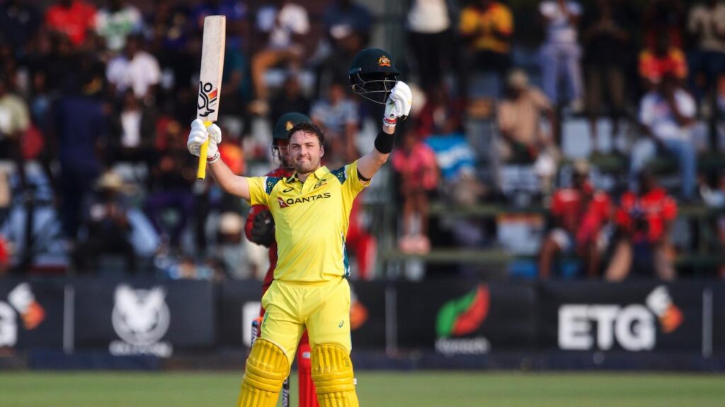 Josh Inglis has scored a century to guide Australia to an ODI win over Zimbabwe. 
