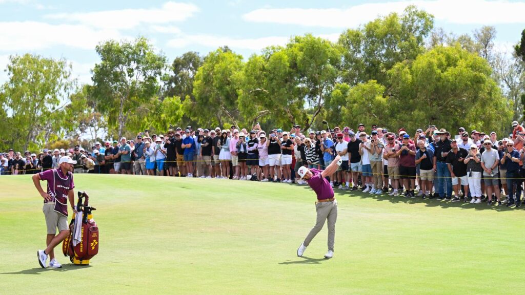 Australia’s Cam Smith plays has always drawn big galleries to the LIV Golf event in Adelaide.
