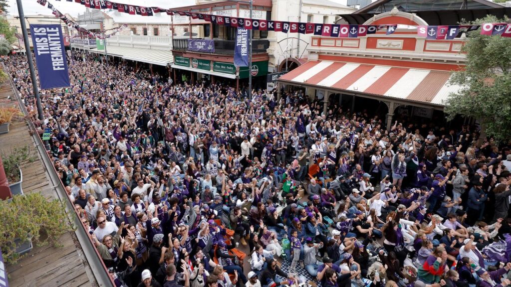 WA Police arrested 26 people after more than 40,000 fans descended on the streets of Fremantle.
