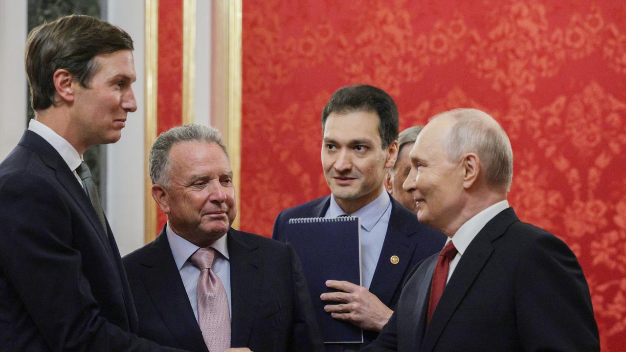 Vladimir Putin, Steve Witkoff, second left, and Jared Kushner