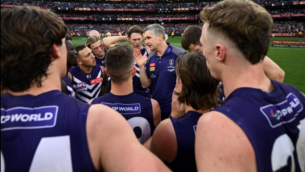 Justin Longmuir addressed the elephant in the field after Fremantle’s gutting grand final loss.
