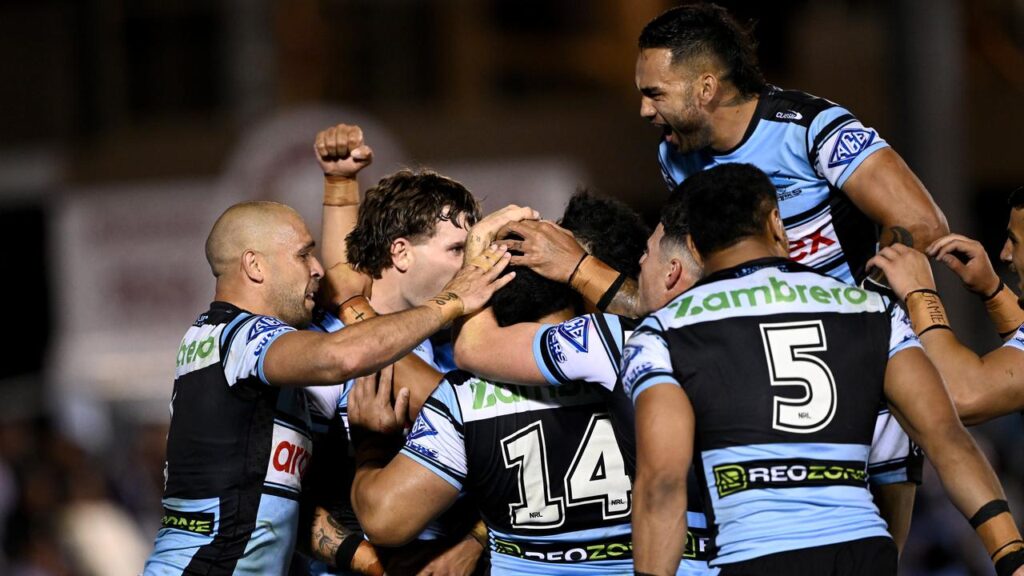 Cronulla are celebrating an elimination final win over North Queensland.
