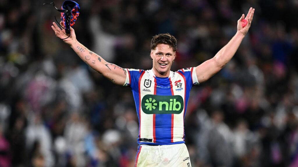 Proud captain Kalyn Ponga has led the Knights into the NRL grand final.
