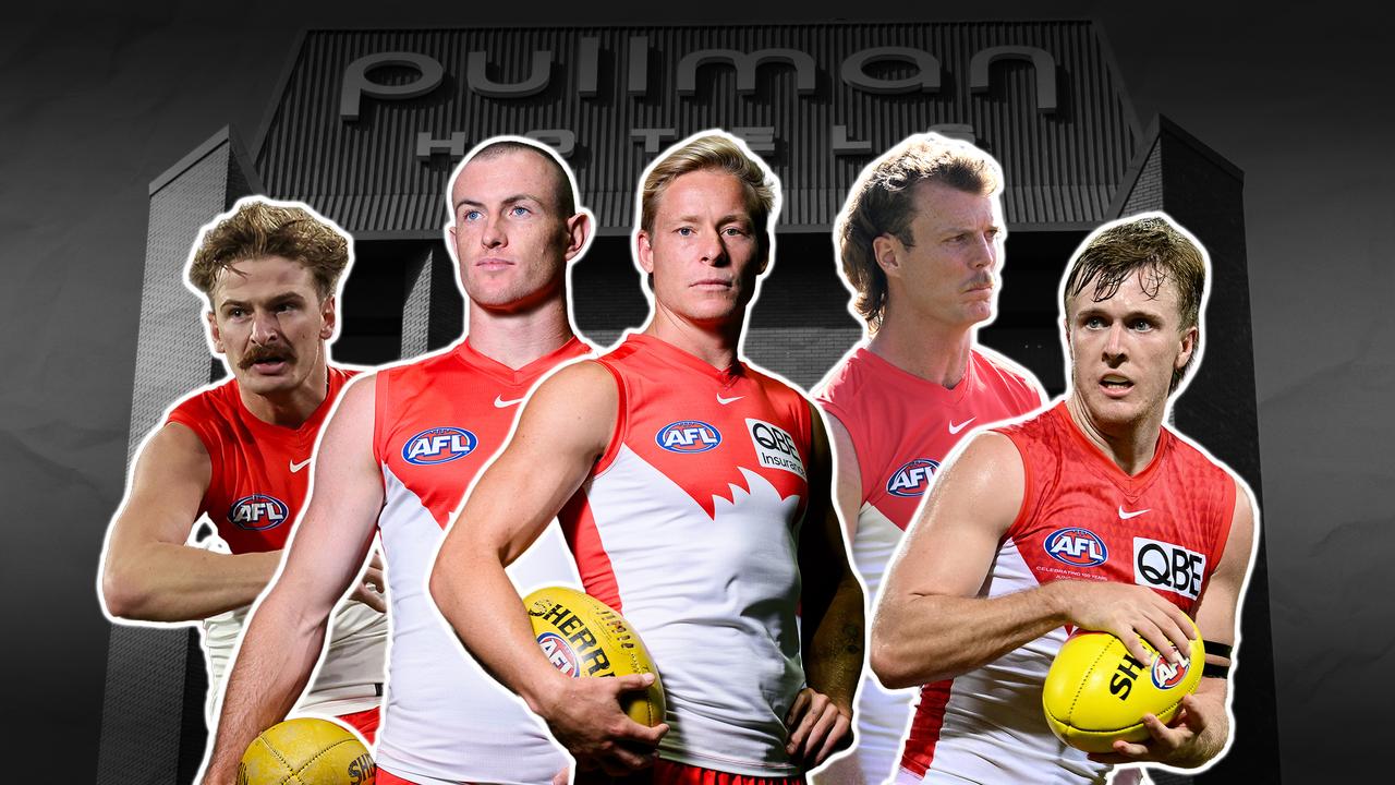 Riley Bice, Chad Warner, Isaac Heeney, Nick Blakey and James Jordon