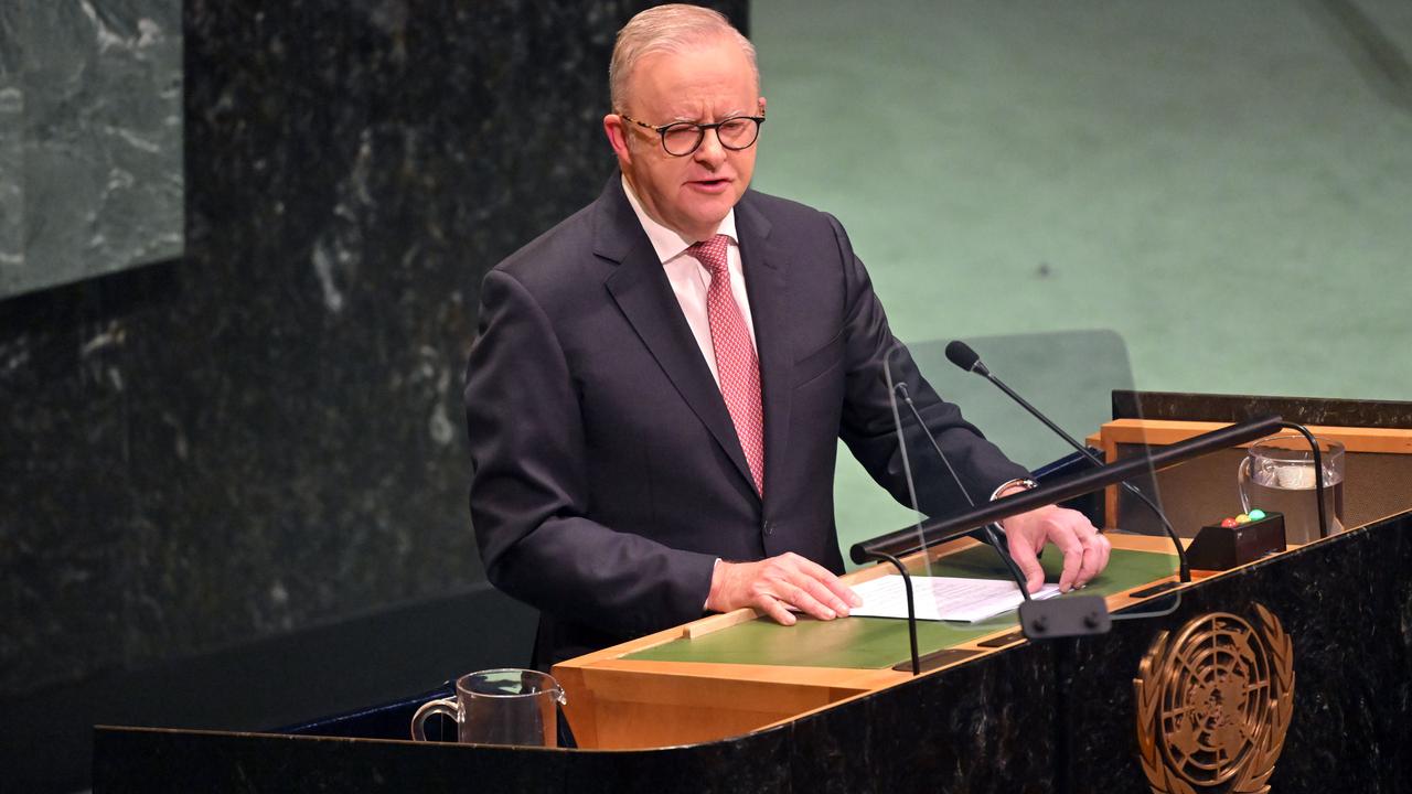 Prime Minister Anthony Albanese speaks at the UN General Assembly