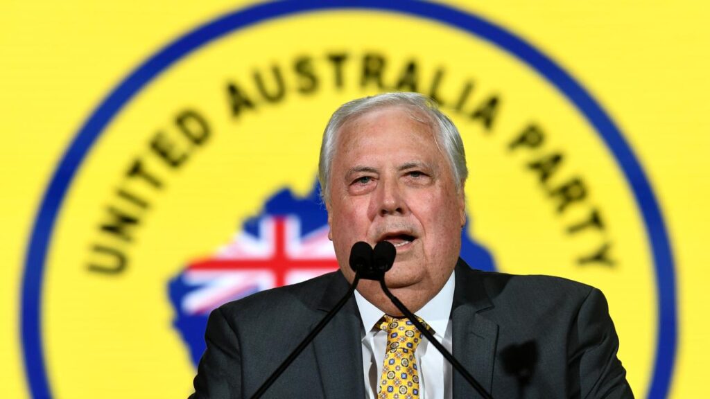 Clive Palmer claims he was charged because of his political beliefs and public profile.
