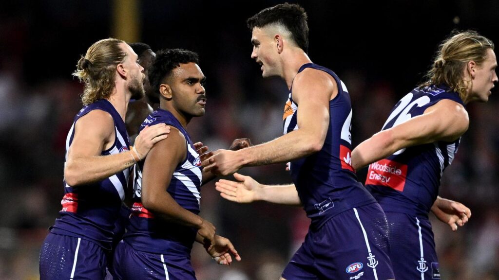 A late goal from Isaiah Dudley has helped the Dockers book a spot in the AFL grand final.
