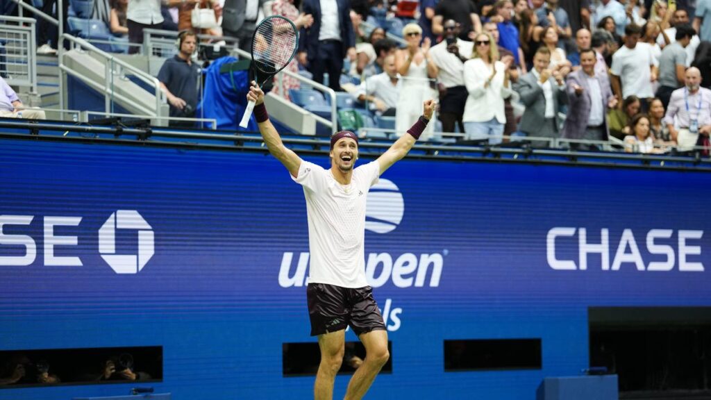 Alexander Zverev has won the men’s US Open final, beating Ben Shelton in four sets.

