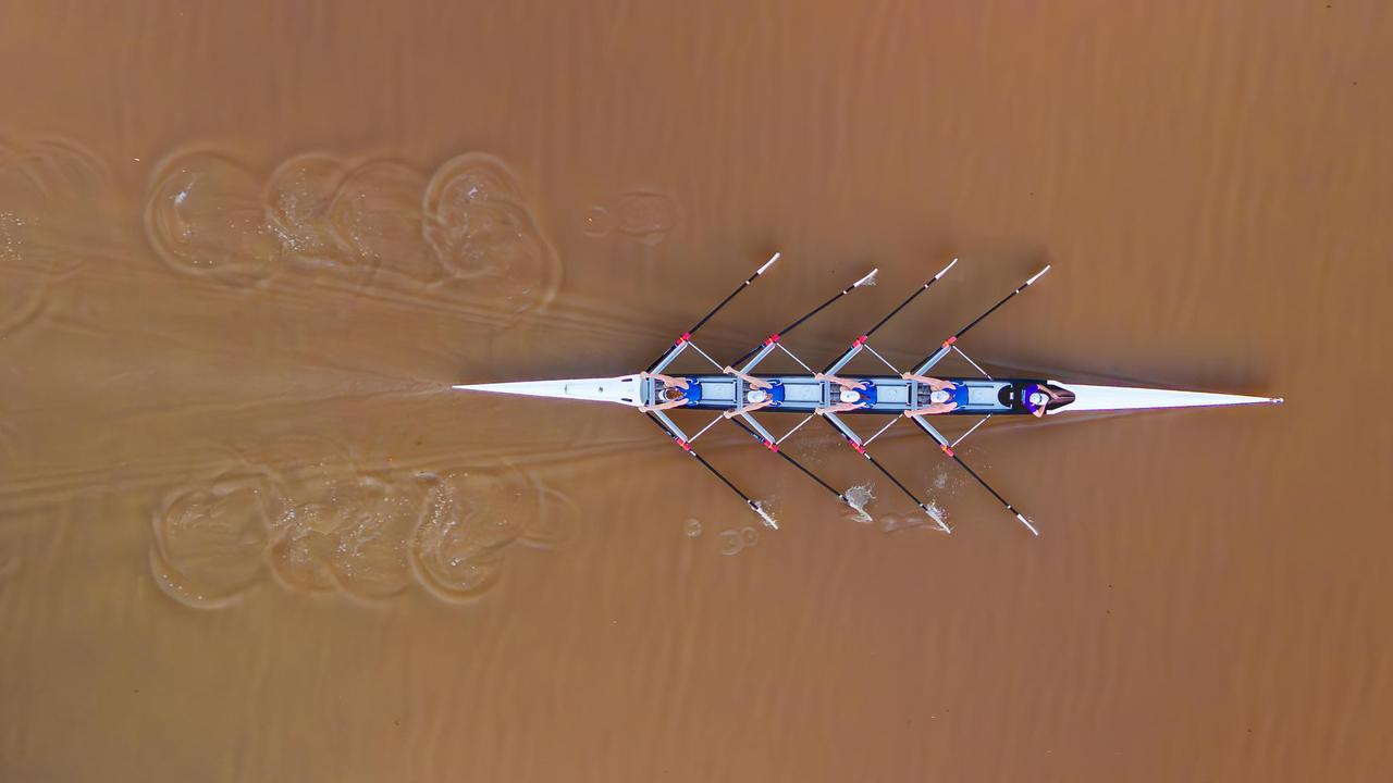 Rowers paddle on the Fitzroy River (file image)