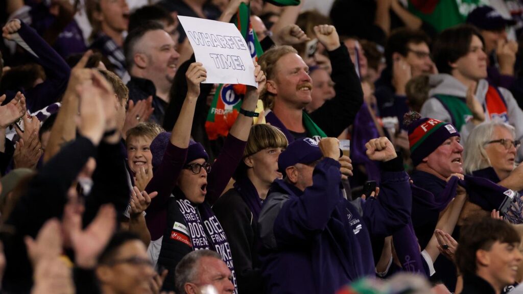 Fremantle will likely have to appreciate their fans at the grand final without Wharfie Time.
