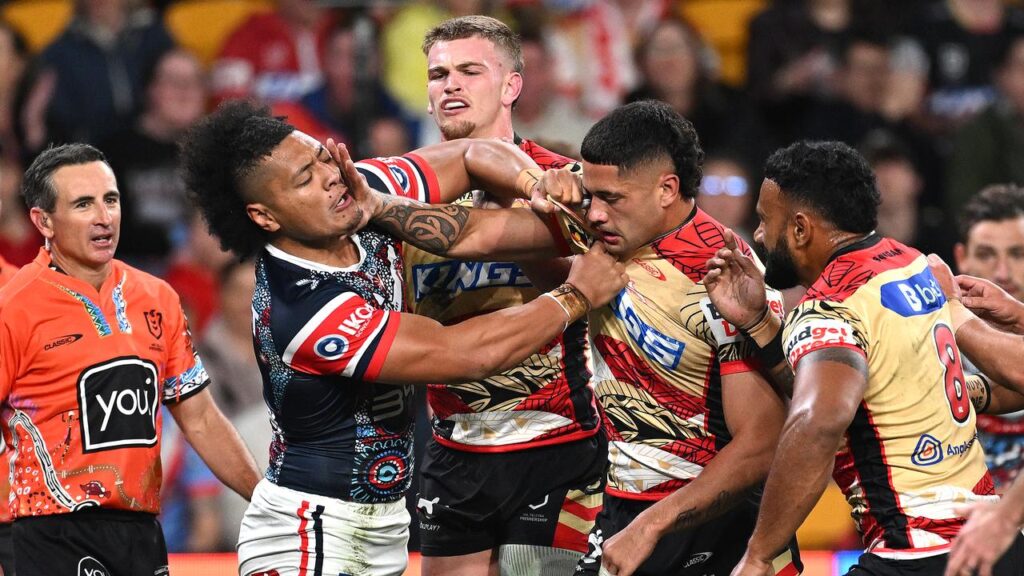 Sydney Roosters forward Naufahu Whyte is ready to go at it again with the Dolphins if need be.
