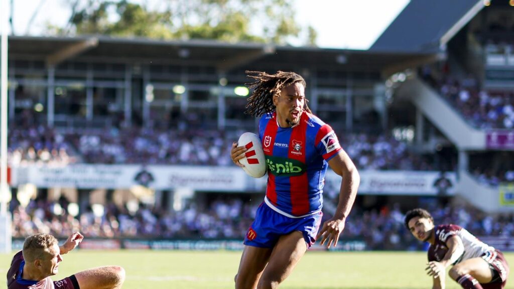 Dominic Young has scored 20 tries from 23 games as the Knights’ attack flourishes.
