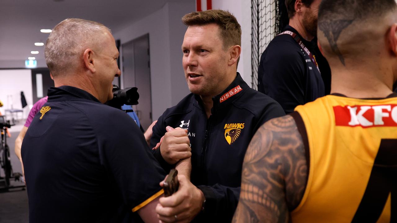 Sam Mitchell has coached the Hawks into a preliminary final.