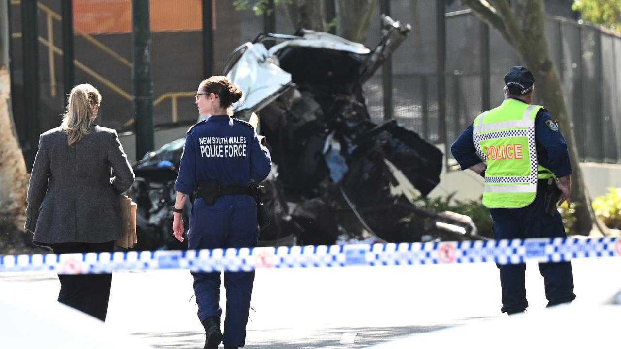 The scene of the fatal crash in Redfern.