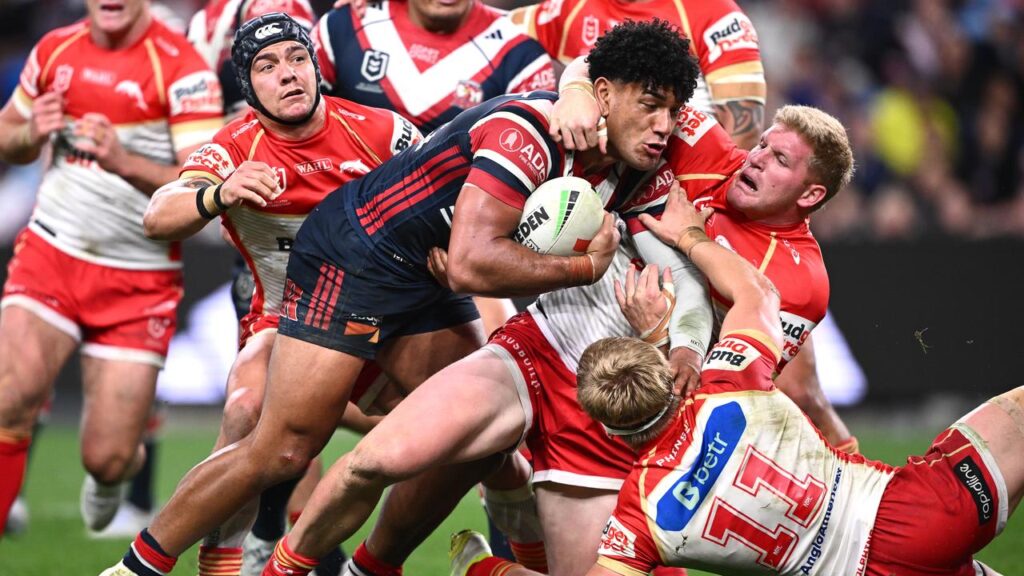 Hard-running Sydney Roosters back-rower Siua Wong plans to target the Braydon Trindall’s shoulder.
