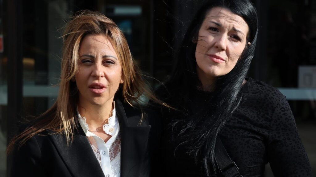 Georgie Burt (right), pictured with lawyer Dimi Ioannou, lost her son Zane Mellor in the tragedy.
