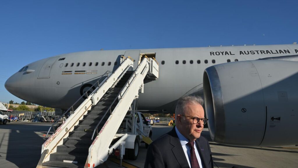 Anthony Albanese has touched down in California ahead of a visit to UN headquarters in New York.
