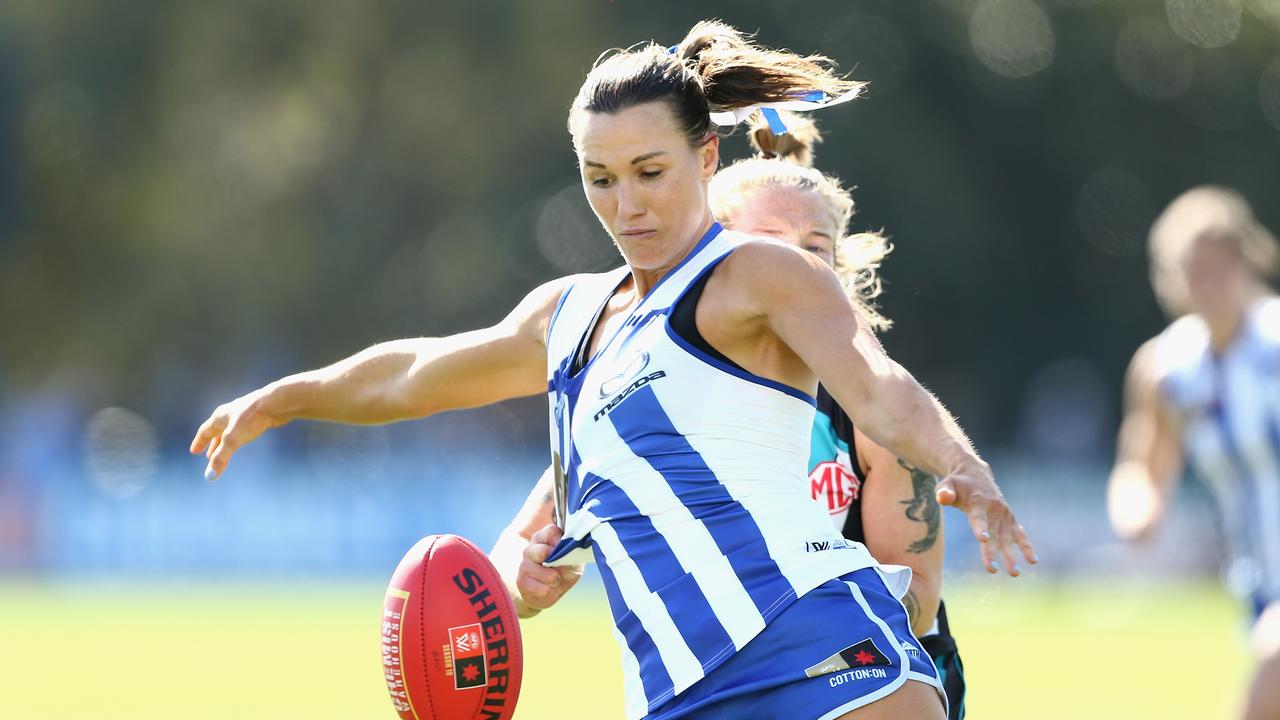 Kangaroos on-baller Eilish Sheerin finished with 30 possessions