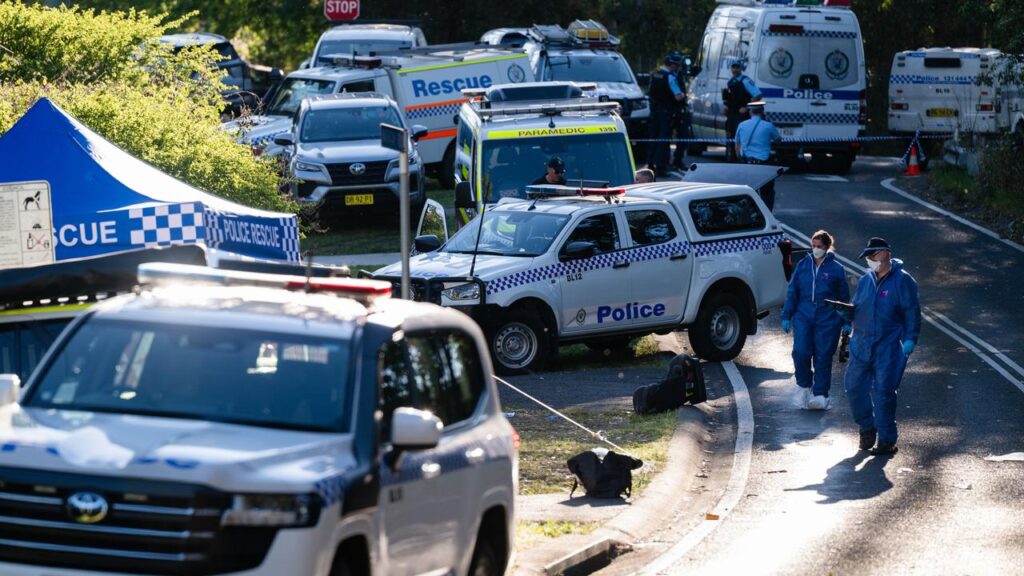A mother allegedly stabbed her three children, killing one, police said on Monday.
