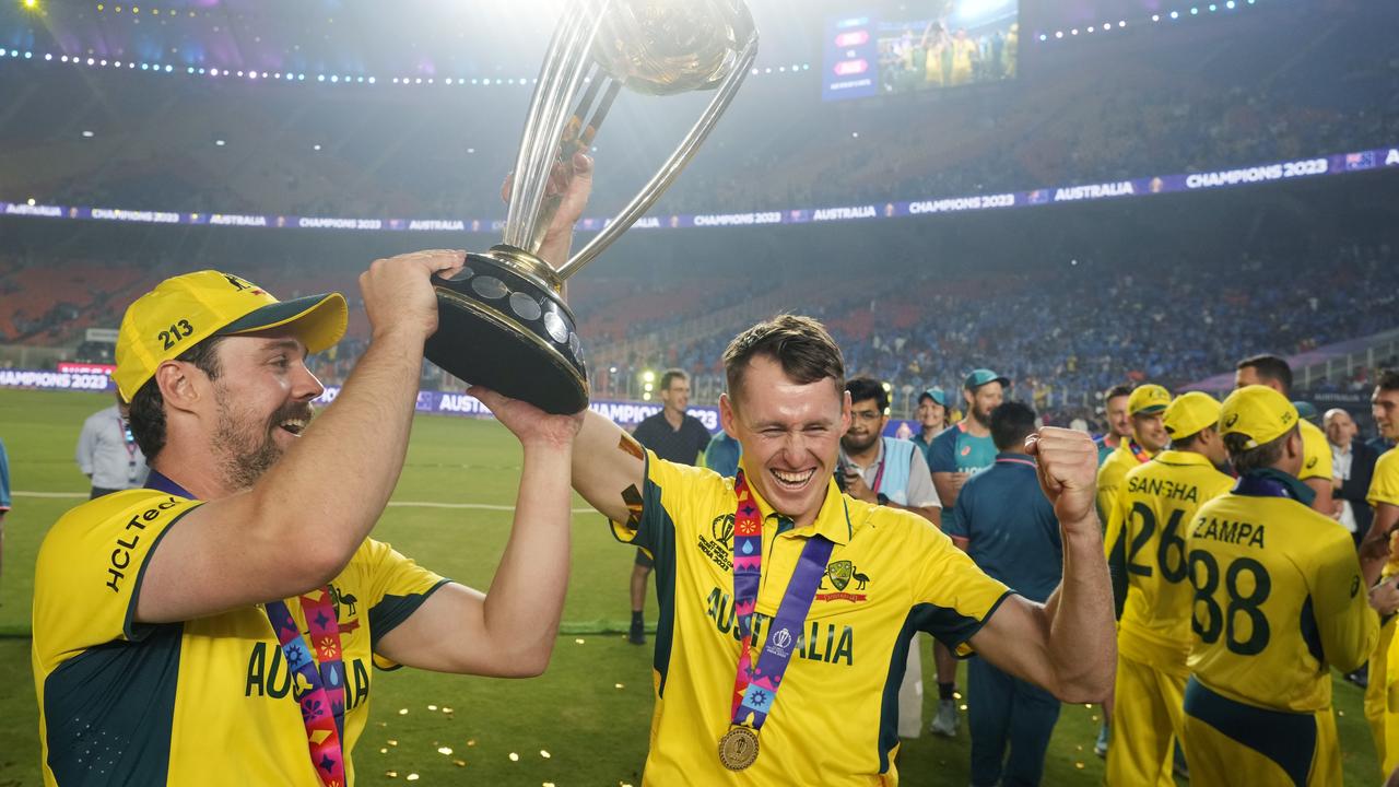 (L-R) Travis Head and Marnus Labuschagne.