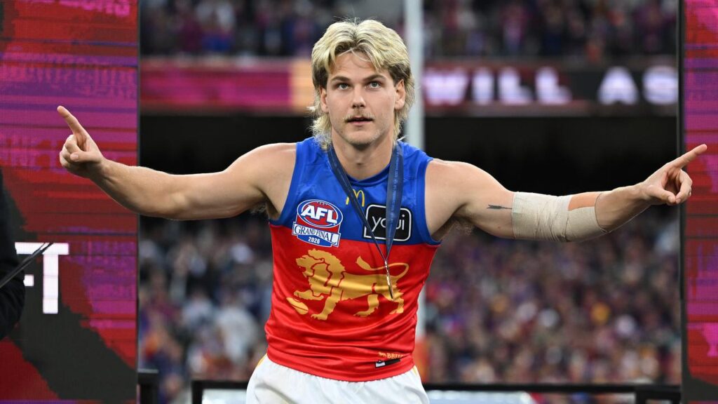 Will Ashcroft led the Lions’ late surge to claim a third straight AFL premiership.
