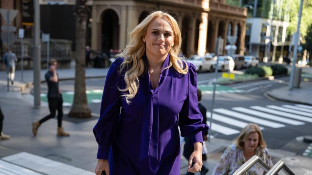 Hollywood star Rebel Wilson has appeared in court to defend a civil suit centred on her film The Deb
