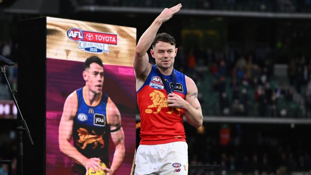 Lachie Neale has waved goodbye to the Lions in the best possible way, with another AFL premiership.
