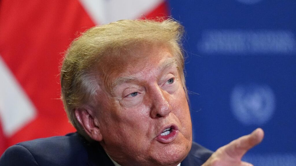 Donald Trump confronted CNN journalist Kaitlyn Collins at the UN in New York. 
