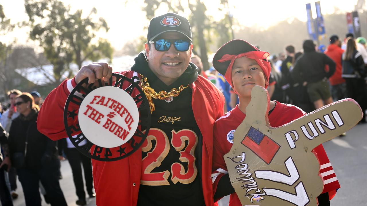 Fans with placards