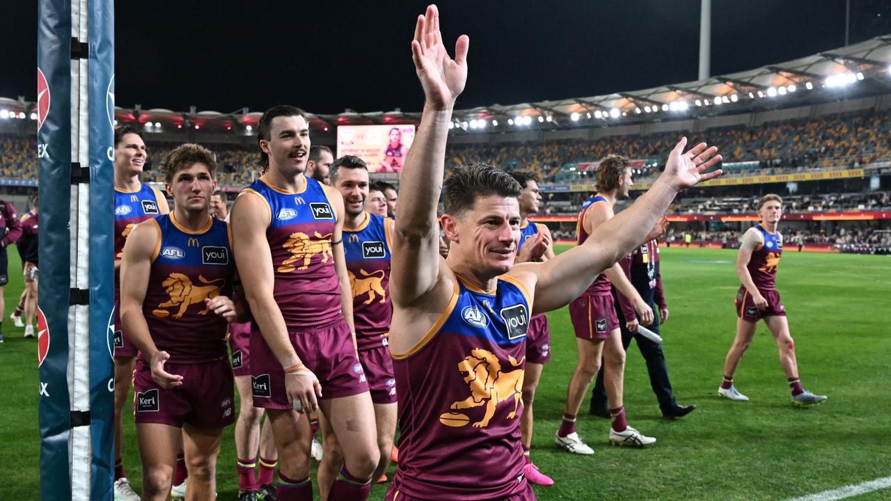The Lions thumped Hawthorn in their round 22 clash at the Gabba.