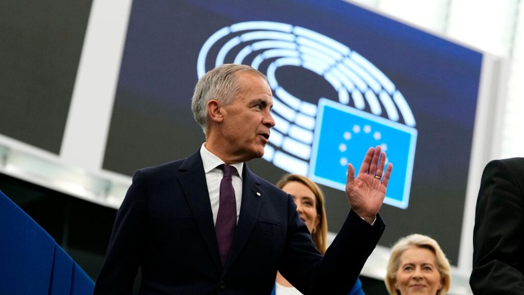 Canadian Prime Minister Mark Carney urged a “far stronger, more ambitious alliance” with the EU.
