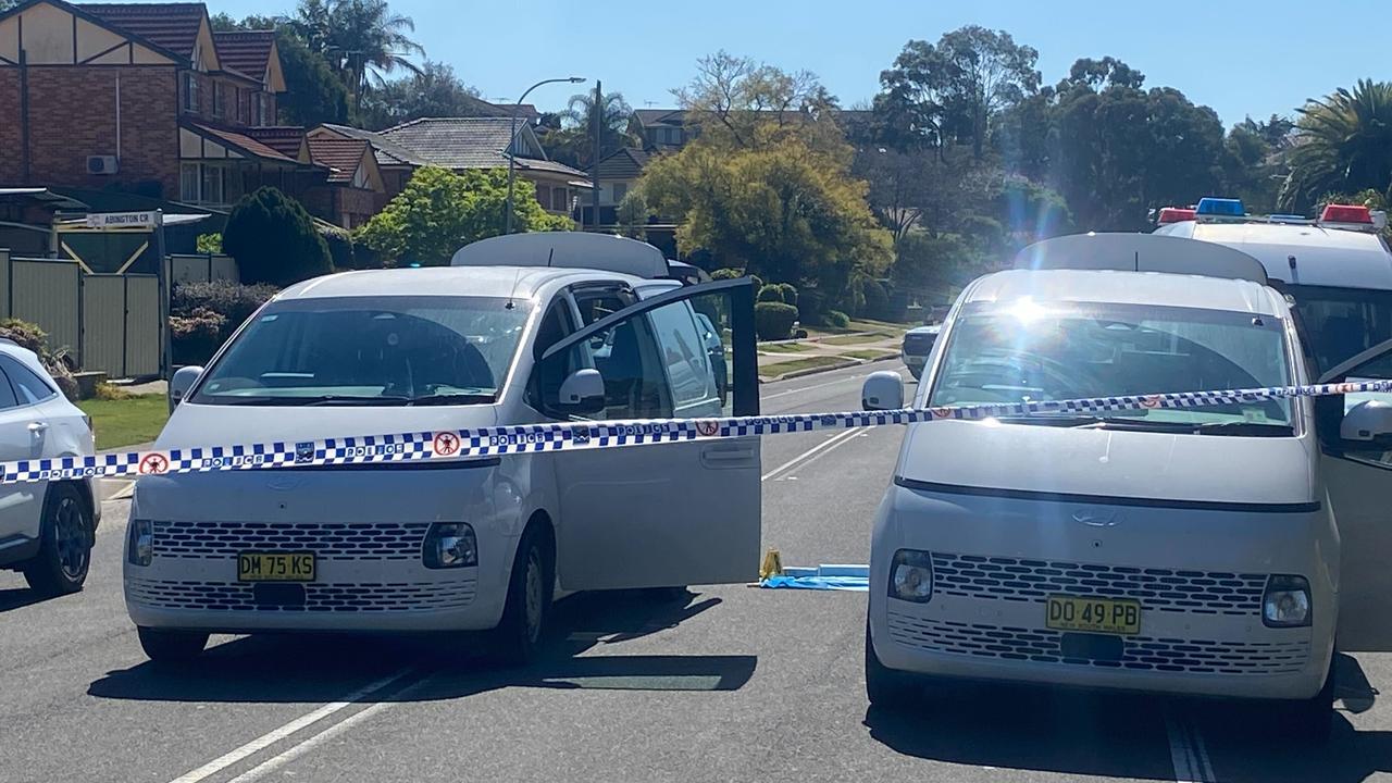 Police at the scene of the shooting in Glen Alpine