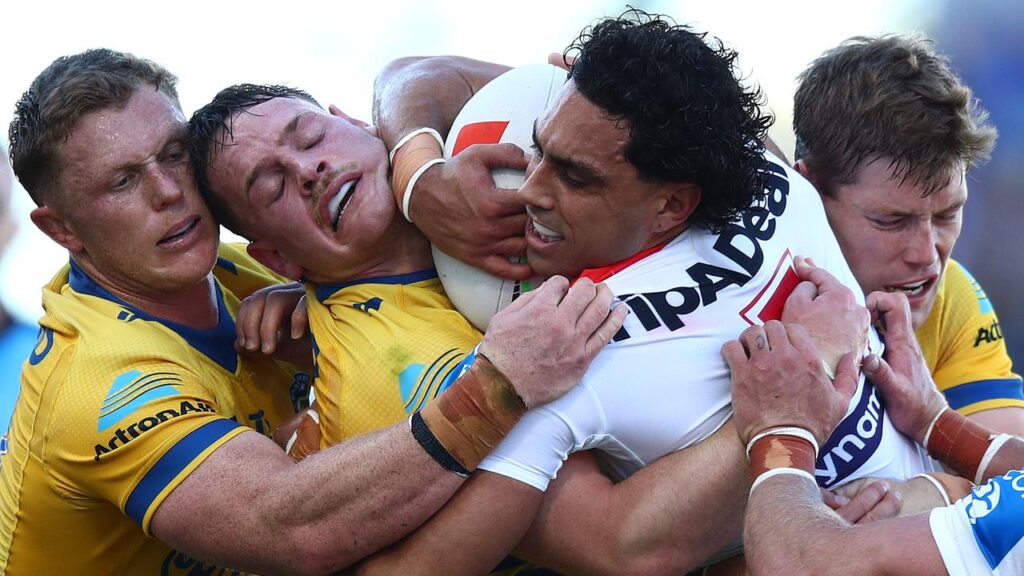 Tyrell Sloan has lifted the Dragons’ to a thrilling 24-22 win over Parramatta.

