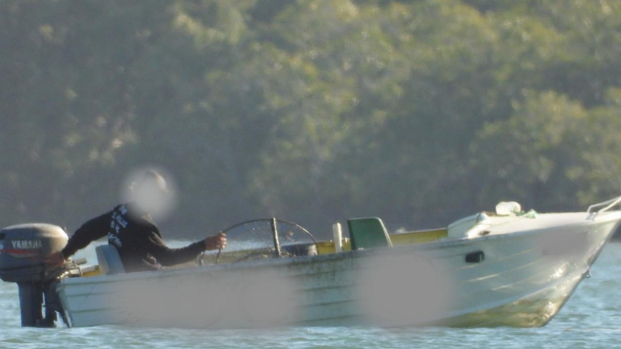 A suspect illegal fishing boat