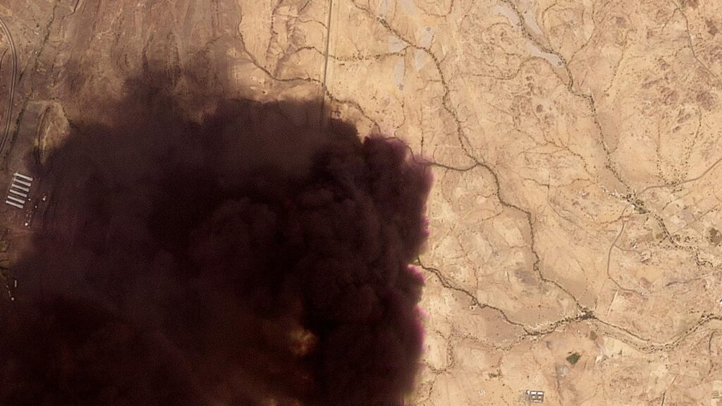 Oil refineries were set ablaze in Saudi Arabia as the war in Iran expands in the Middle East.
