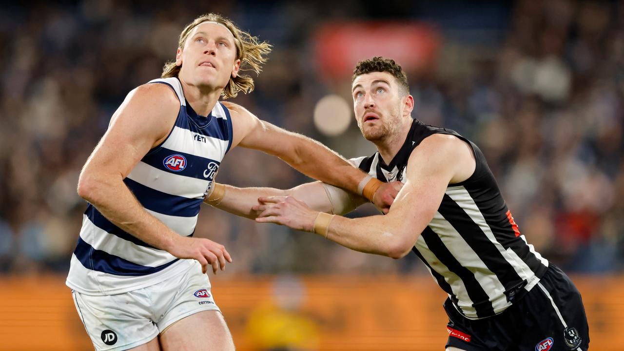 (L-R) Mark Blicavs and Daniel McStay.