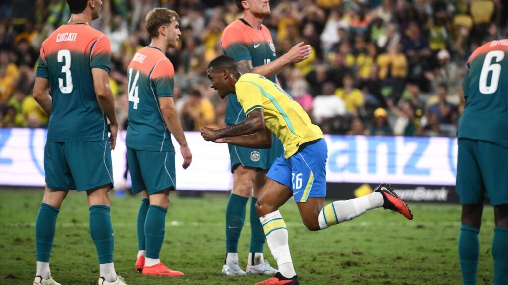 Rayan’s late goal earned Brazil a 1-1 draw against the gallant Socceroos in Townsville. 
