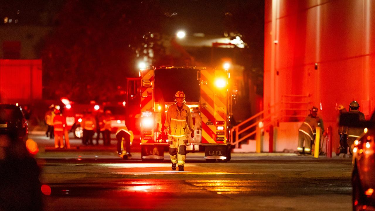 Fire officials in Chatsworth