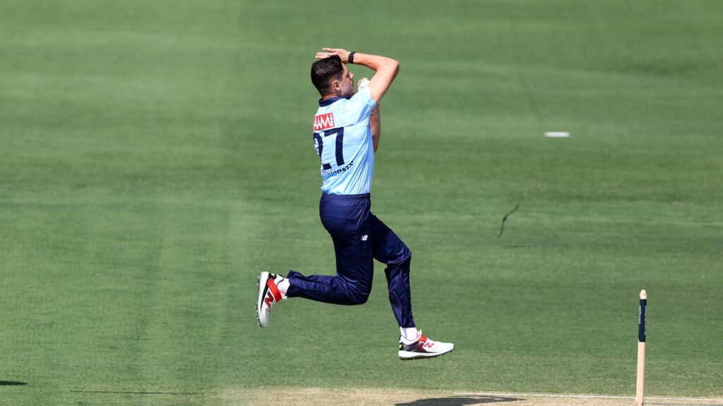 NSW paceman Ben Dwarshuis picked up three wickets in his side’s great win over Queensland..
