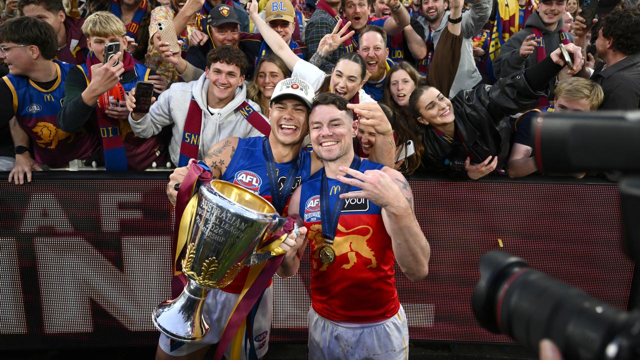 Cam Rayner and Lachie Neale