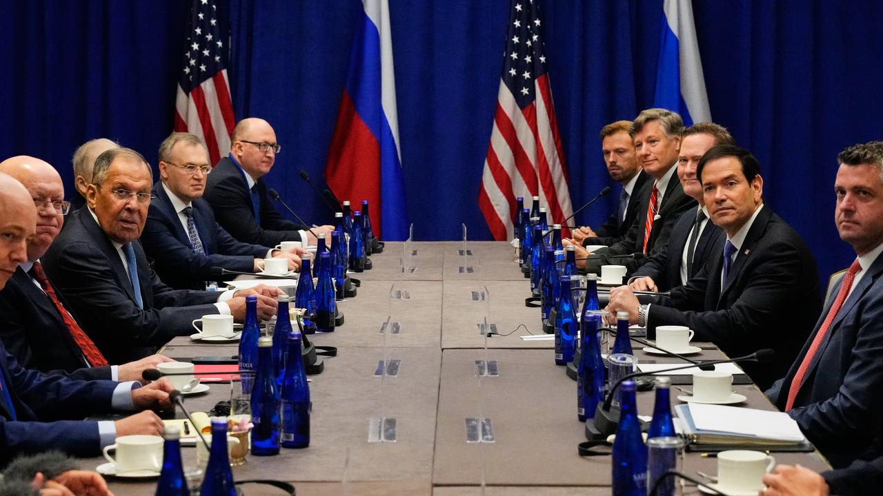 Marco Rubio and Sergei Lavrov at Russia- US talks in New York
