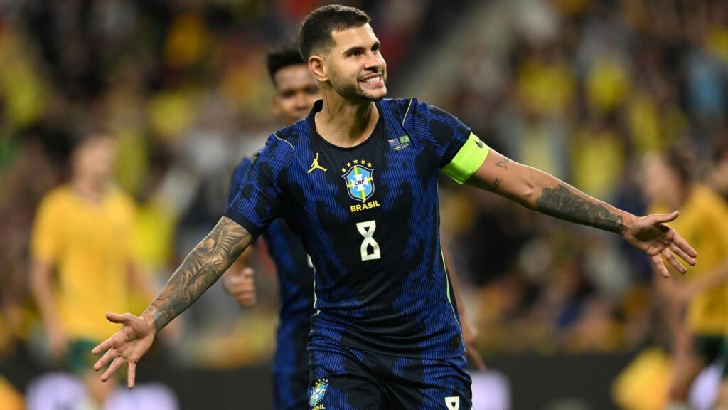 Brazil have beaten Australia 4-2 in a Brisbane friendly, with Bruno Guimaraes among the scorers.
