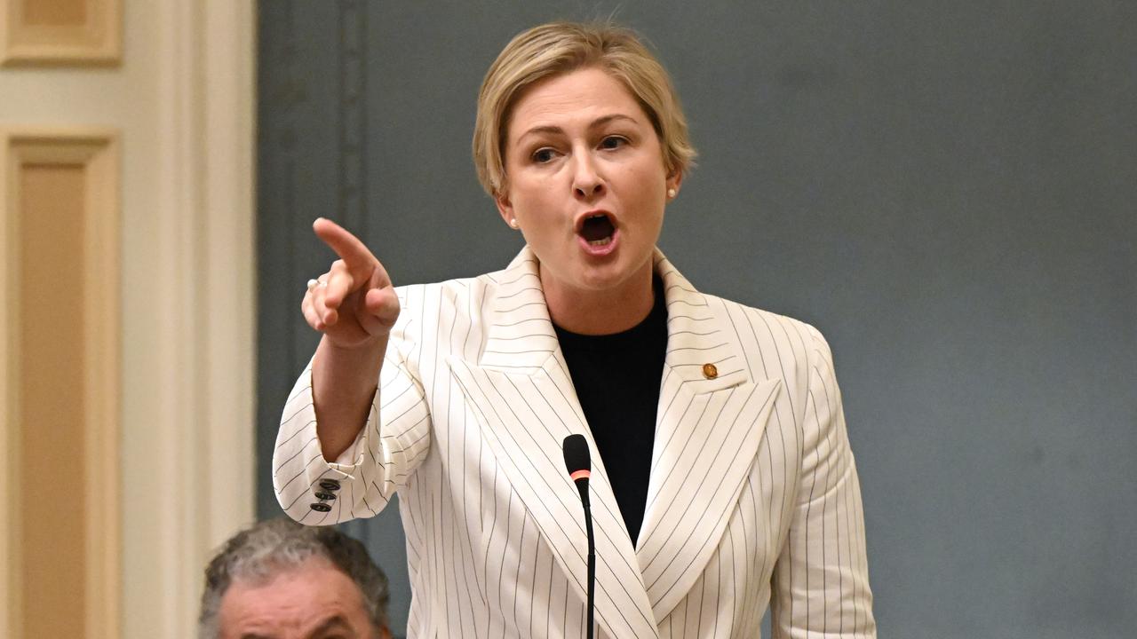 Amanda Camm is seen during Question Time