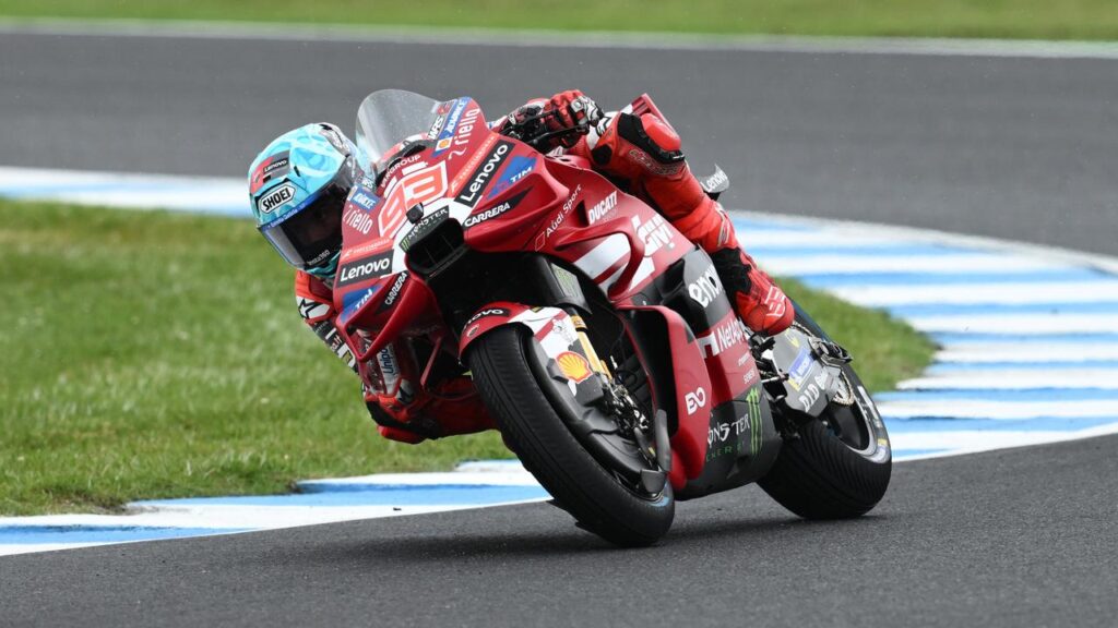 Spain’s Marc Marquez has sizzled in qualifying at the Australian MotoGP.
